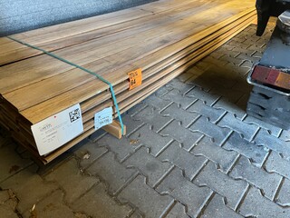 Ca. 69x Guyana Teak Planken Geschaafd Country Grade, 16x140mm, lengte